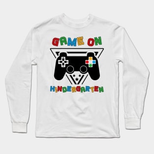 Back To School Game On Kindergarten Funny Gamer Kids Boys Long Sleeve T-Shirt